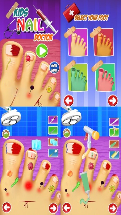 Emulate iPhone app Crazy Little Monster Toe Nails Virtual Surgery Doctor - Free Fun Kids Hospital Game using MyAndroid