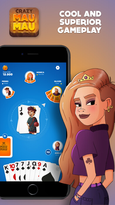 Emulate iPhone app Crazy Mau mau (uno) using MyAndroid