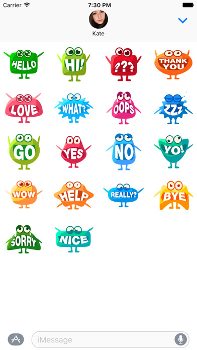 Emulate iPhone app Crazy Monsters Stickers using MyAndroid Emulate iPhone app Crazy Monsters Stickers using MyAndroid