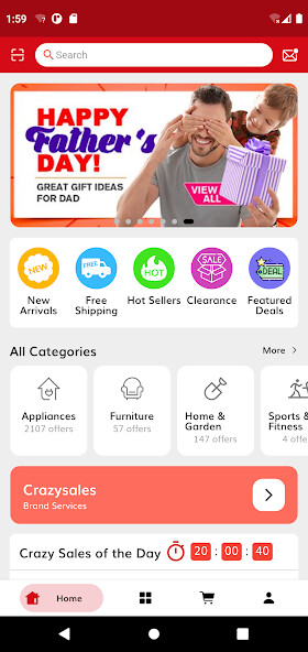 Run android online APK Crazysales online store from MyAndroid or emulate Crazysales online store using MyAndroid