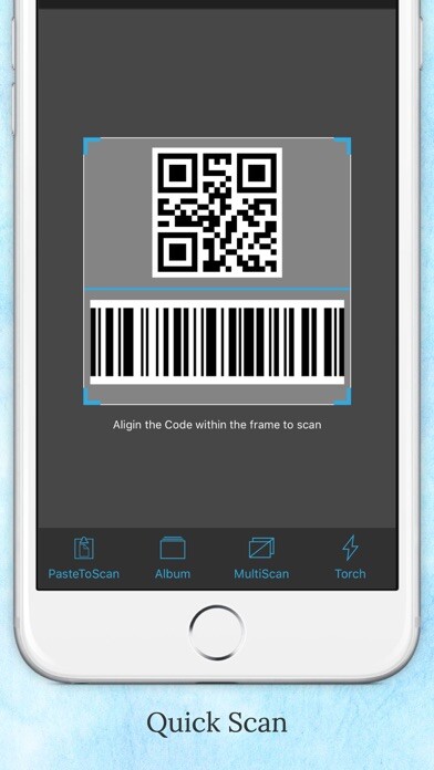 Emulate iPhone app CrazyScan - QR Code Reader using MyAndroid