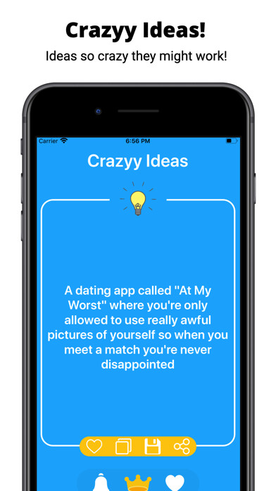 Emulate iPhone app Crazyy Ideas using MyAndroid