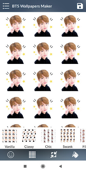 Run android online APK Create BTS pattern wallpaper with BTS sticker from MyAndroid or emulate Create BTS pattern wallpaper with BTS sticker using MyAndroid