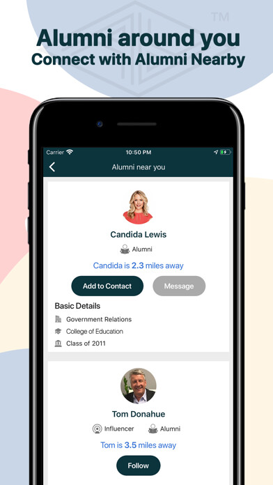 Emulate iPhone app Created for alumni of ASU using MyAndroid