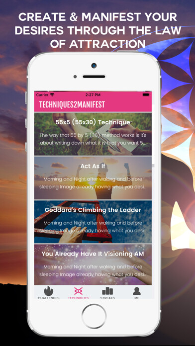 Emulate iPhone app Create & Manifest Dream Goals using MyAndroid