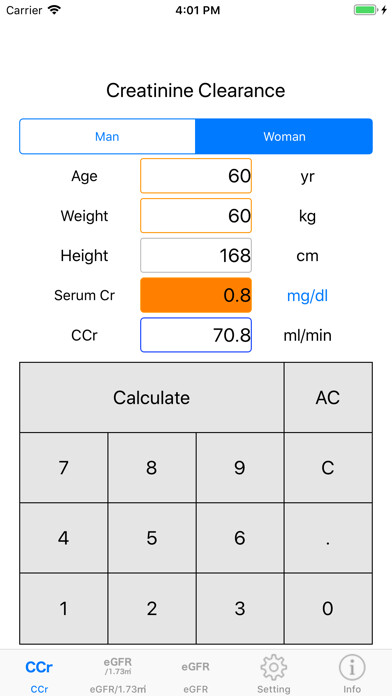 Emulate iPhone app CreatinineClearanceCalculator using MyAndroid Emulate iPhone app CreatinineClearanceCalculator using MyAndroid