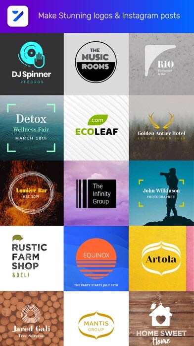 Emulate iPhone app Creative Logo Maker - Logo 7 using MyAndroid