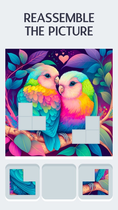 Emulate iPhone app Creative Puzzles: Jigsaw Game using MyAndroid