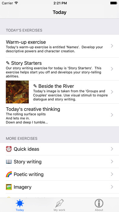 Emulate iPhone app Creative Writing using MyAndroid Emulate iPhone app Creative Writing using MyAndroid