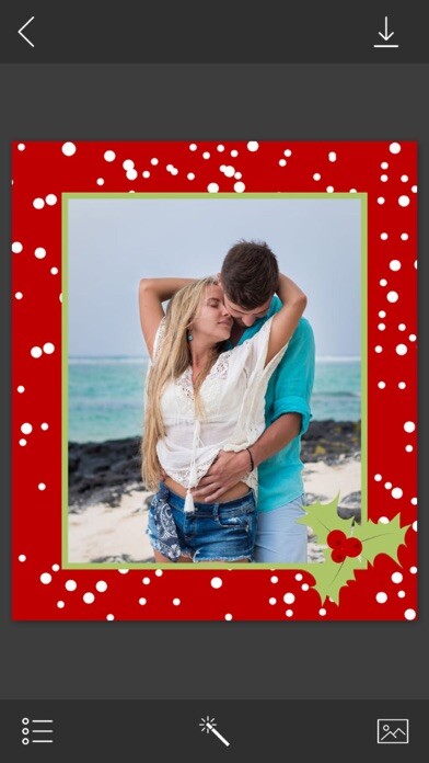 Emulate iPhone app Creative Xmas Photo Frames - Photo Lab using MyAndroid