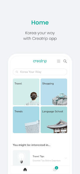 Emulate iPhone app Creatrip: Korea Your Way using MyAndroid
