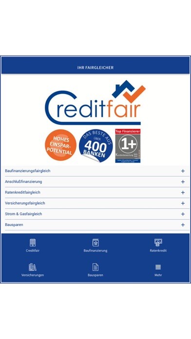 Emulate iPhone app Creditfair using MyAndroid