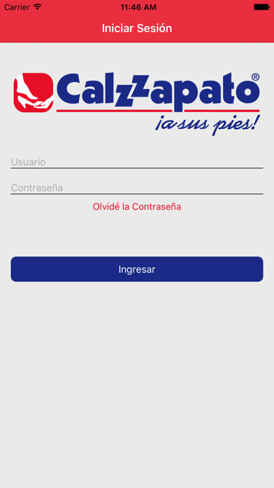 Emulate iPhone app Credivale Calzzapato using MyAndroid
