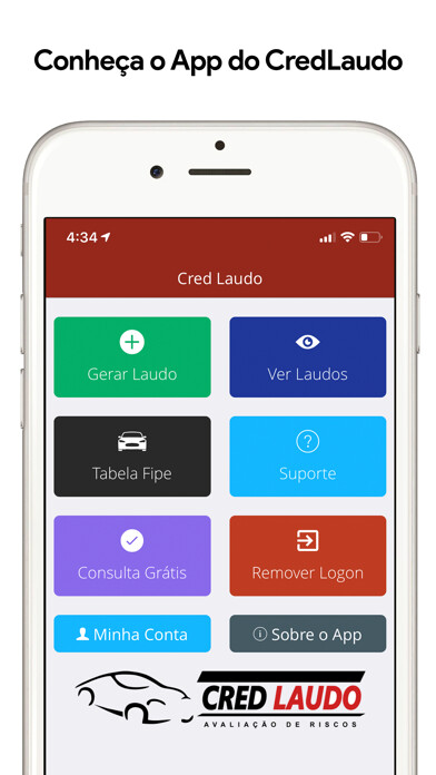 Emulate iPhone app Cred Laudo Mobile using MyAndroid