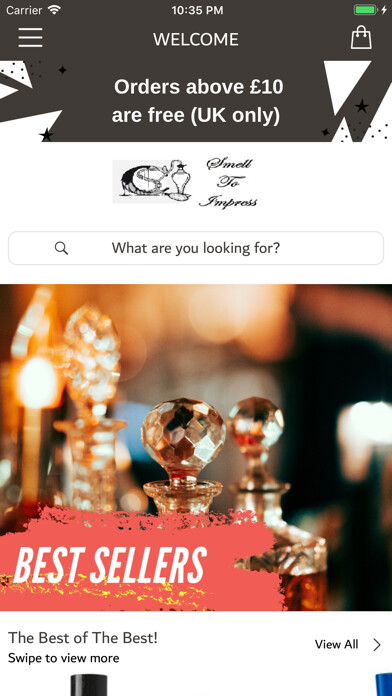 Emulate iPhone app creedperfumesamples using MyAndroid