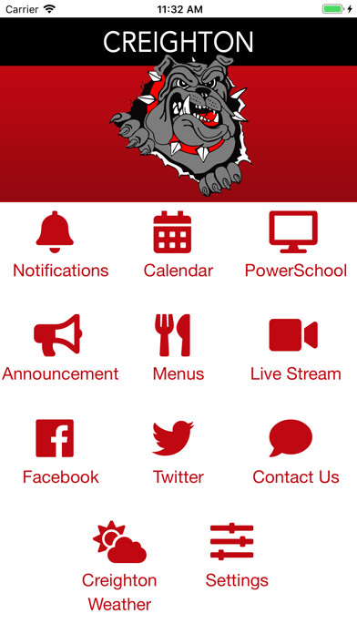 Emulate iPhone app Creighton Public Schools using MyAndroid
