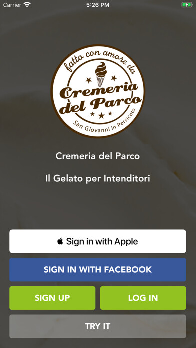 Emulate iPhone app Cremeria del Parco using MyAndroid Emulate iPhone app Cremeria del Parco using MyAndroid