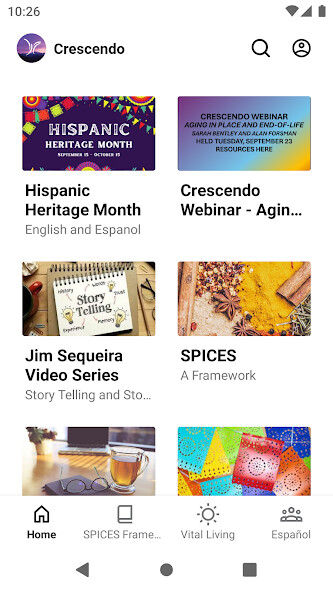 Run android online APK Crescendo: Vital Living from MyAndroid or emulate Crescendo: Vital Living using MyAndroid