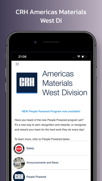 Emulate iPhone app CRH Americas Materials W. Div. using MyAndroid Emulate iPhone app CRH Americas Materials W. Div. using MyAndroid