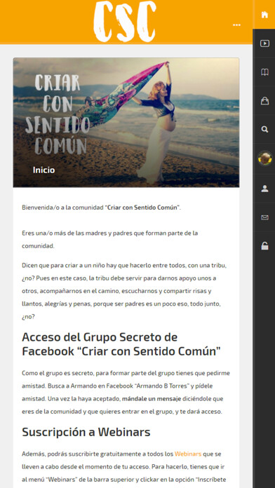 Emulate iPhone app Criar con Sentido Común using MyAndroid