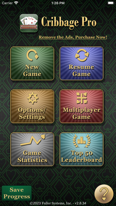 Emulate iPhone app Cribbage Pro Contests using MyAndroid