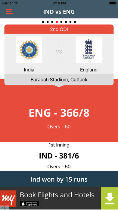 Emulate iPhone app Cric Alerts - Live Scores, Live Updates using MyAndroid Emulate iPhone app Cric Alerts - Live Scores, Live Updates using MyAndroid