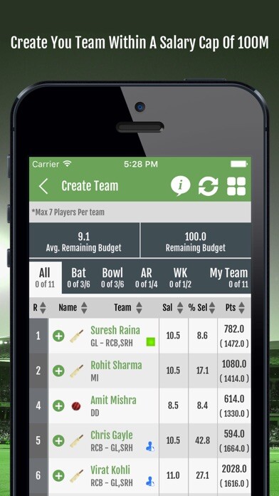 Emulate iPhone app CricBattle Fantasy Sports using MyAndroid Emulate iPhone app CricBattle Fantasy Sports using MyAndroid