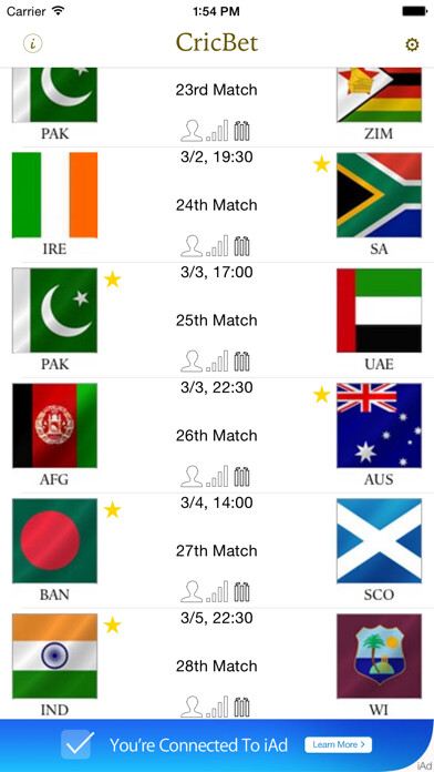 Emulate iPhone app CricBet using MyAndroid