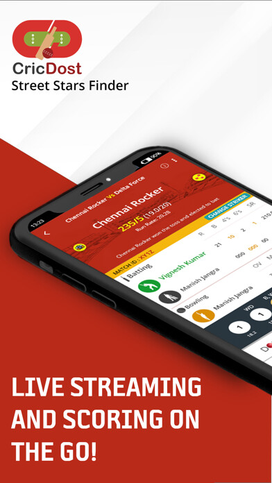 Emulate iPhone app CricDost - Cricket Scoring App using MyAndroid
