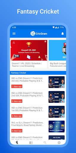 Run android online APK CricGram - Dream Team for Fantasy Cricket from MyAndroid or emulate CricGram - Dream Team for Fantasy Cricket using MyAndroid