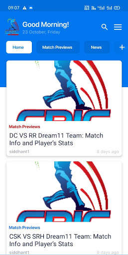 Run android online APK Cricinformer: Fantasy Cricket from MyAndroid or emulate Cricinformer: Fantasy Cricket using MyAndroid