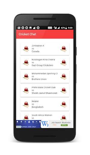 Run android online APK CrickChat from MyAndroid or emulate CrickChat using MyAndroid