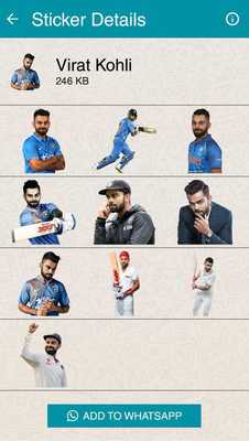 Emulate Android APK Cricketer Stickers for Whatsapp