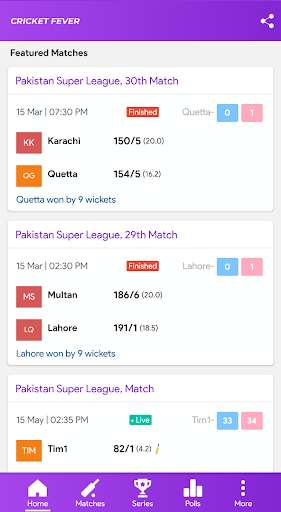 Run android online APK Cricket Fever Live Line from MyAndroid or emulate Cricket Fever Live Line using MyAndroid