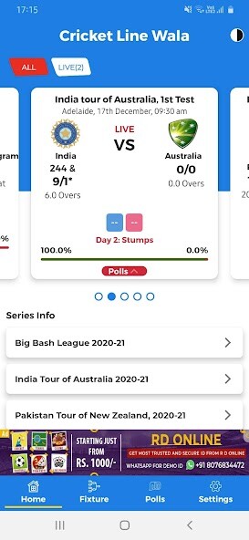 Run android online APK Cricket Live Line - Sports Cricket Exchange App from MyAndroid or emulate Cricket Live Line - Sports Cricket Exchange App using MyAndroid