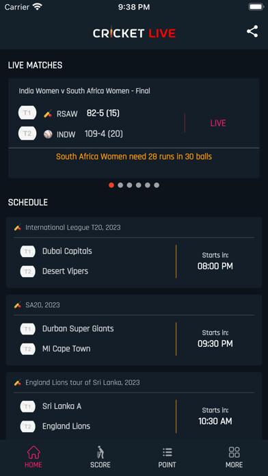 Emulate iPhone app Cricket Live - Sports TV using MyAndroid Emulate iPhone app Cricket Live - Sports TV using MyAndroid