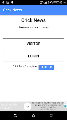 Emulate Android APK Cricket News Blue