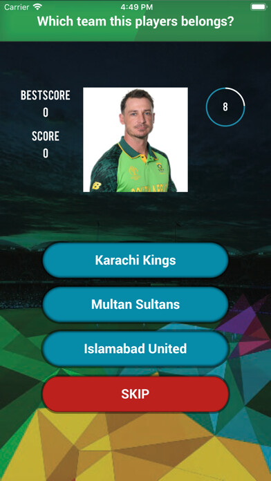 Emulate iPhone app Cricket Player Team - PSL Quiz using MyAndroid Emulate iPhone app Cricket Player Team - PSL Quiz using MyAndroid