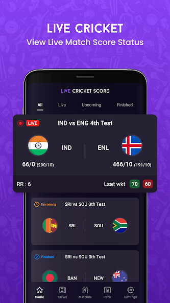 Run android online APK Cricket Score - Cricket Live Score  Scoreboard from MyAndroid or emulate Cricket Score - Cricket Live Score  Scoreboard using MyAndroid