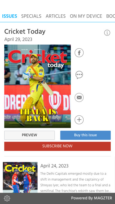 Emulate iPhone app Cricket Today using MyAndroid