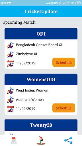 Run android online APK CricketUpdate from MyAndroid or emulate CricketUpdate using MyAndroid