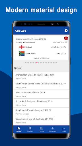 Run android online APK CricZee - T20 2021 Schedule Live Cricket Scores HD from MyAndroid or emulate CricZee - T20 2021 Schedule Live Cricket Scores HD using MyAndroid