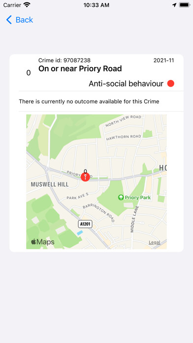Emulate iPhone app Crime Nextdoor UK using MyAndroid