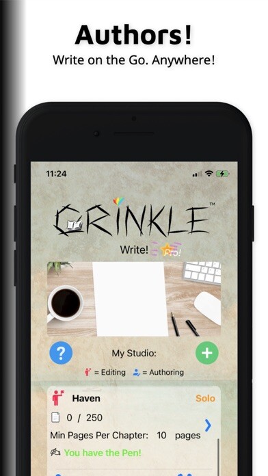 Emulate iPhone app Crinkle - Read, Write Stories using MyAndroid