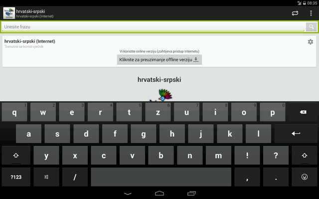Emulate Android APK Croatian-Serbian