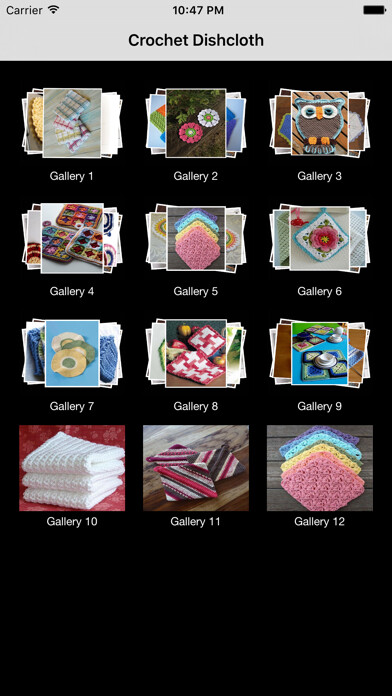 Emulate iPhone app Crochet Dishcloth using MyAndroid