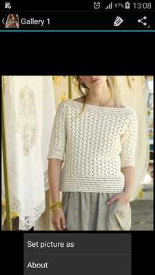 Emulate Android APK Crochet  Pattern Women Sweater