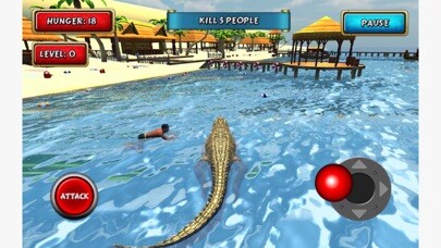 Emulate iPhone app Crocodile Sim Beach Hunt using MyAndroid
