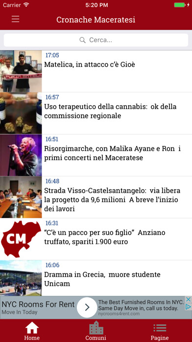 Emulate iPhone app Cronache Maceratesi using MyAndroid Emulate iPhone app Cronache Maceratesi using MyAndroid