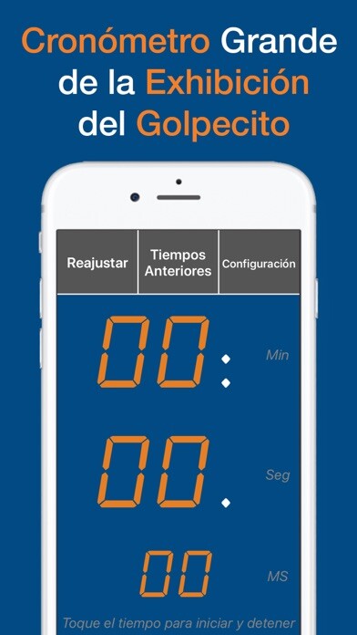 Emulate iPhone app Cronómetro Grande de Golpecito using MyAndroid